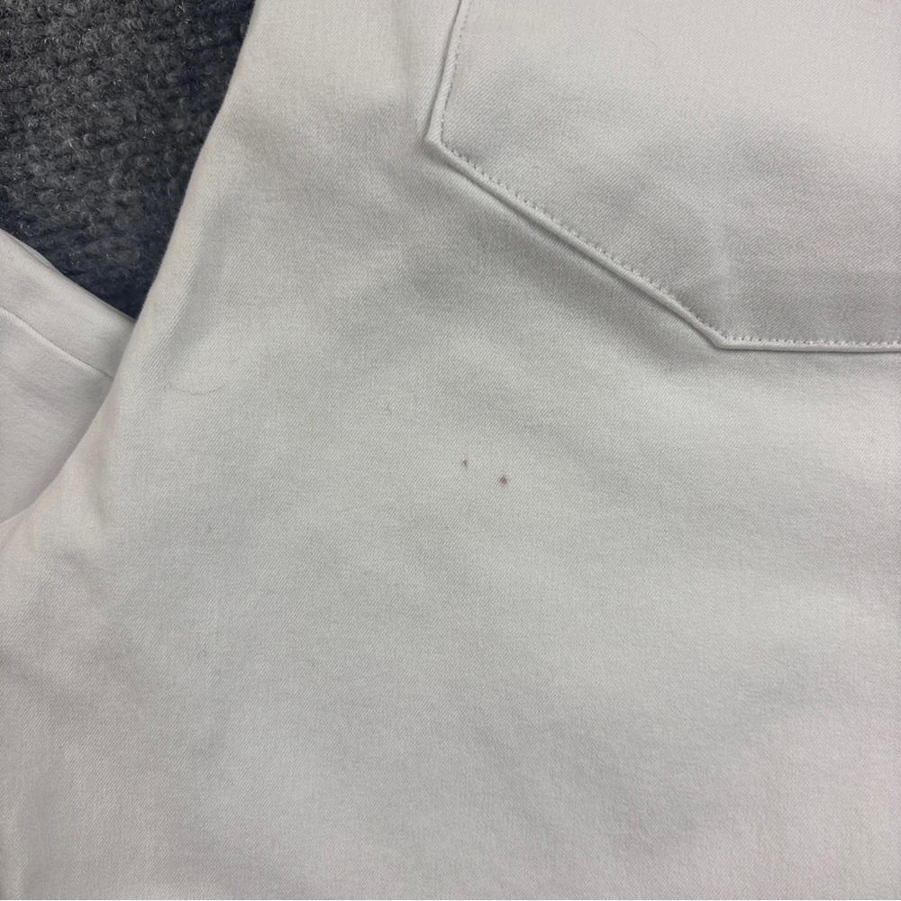 SPANX Women’s White On-the-Go Pull On Stretch Twill Cropped Pants size: Large - Picture 3 of 9